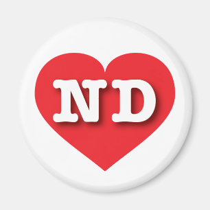 North Dakota Red Heart - Big Love Magnet