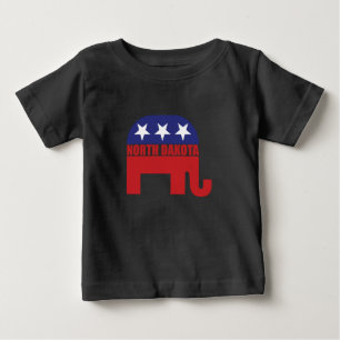 North Dakota Republican Elephant Baby T-Shirt