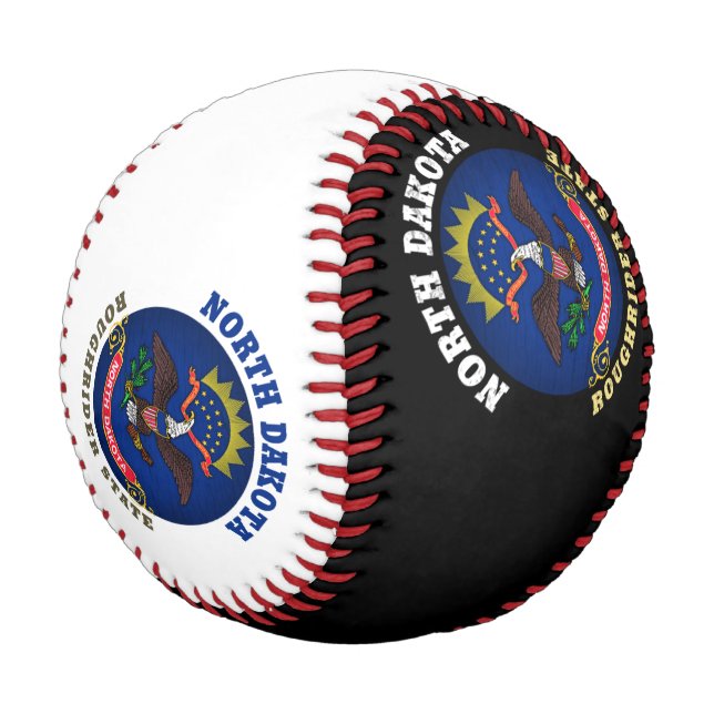 NORTH DAKOTA ROUGHRIDER STATE FLAG BASEBALL (Angled)