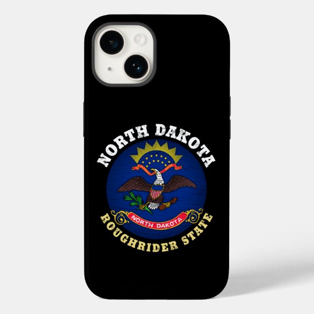 NORTH DAKOTA ROUGHRIDER STATE FLAG Case-Mate iPhone CASE (Back)