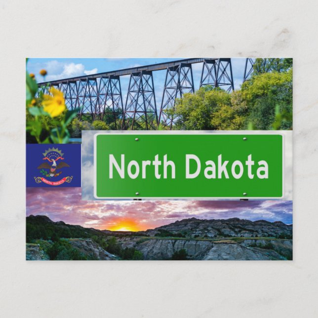 North Dakota Scenery postcard (Front)