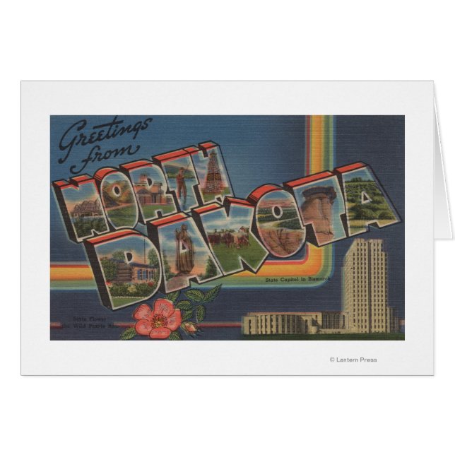 North Dakota (State Capital/Flower) (Front Horizontal)