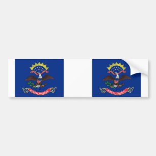 North Dakota State flag Bumper Sticker