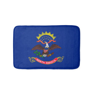North Dakota State Flag Design Bath Mat