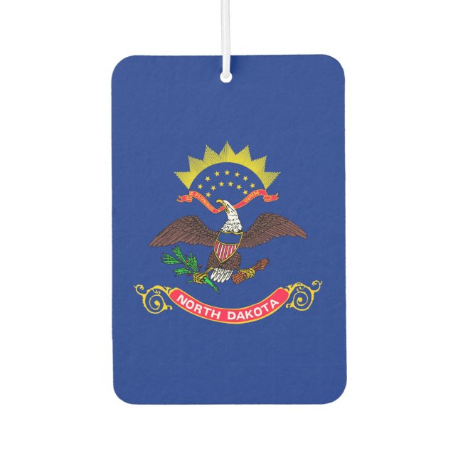 North Dakota State Flag Design Car Air Freshener (Front)