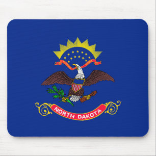 North Dakota State Flag Design Mouse Pad