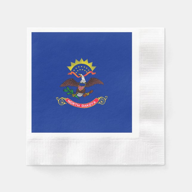 North Dakota State Flag Design Napkin (Front)