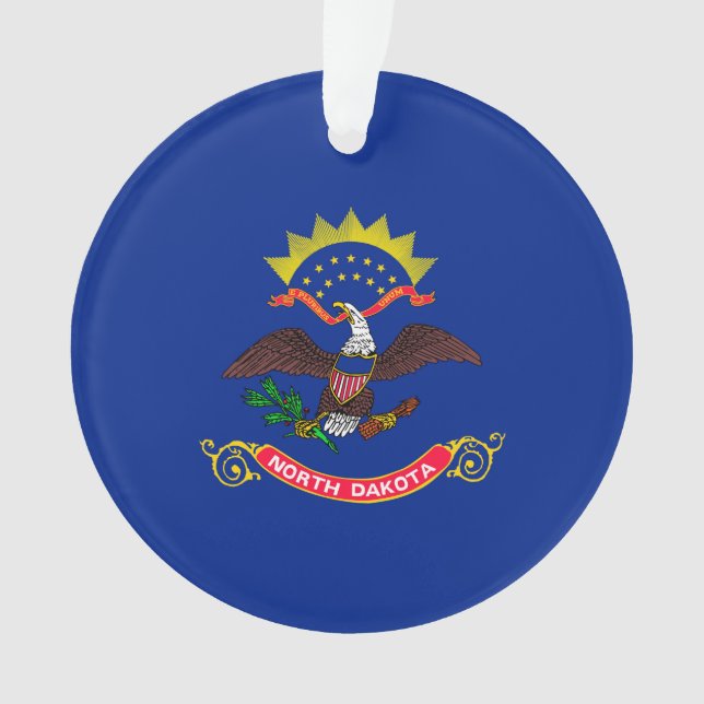 North Dakota State Flag Design Ornament (Front)
