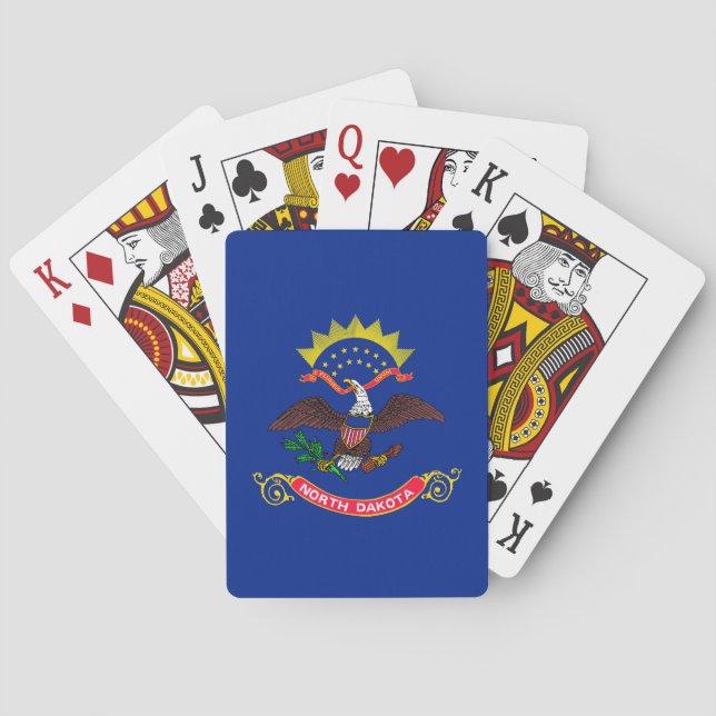 North Dakota State Flag Design Playing Cards (Back)