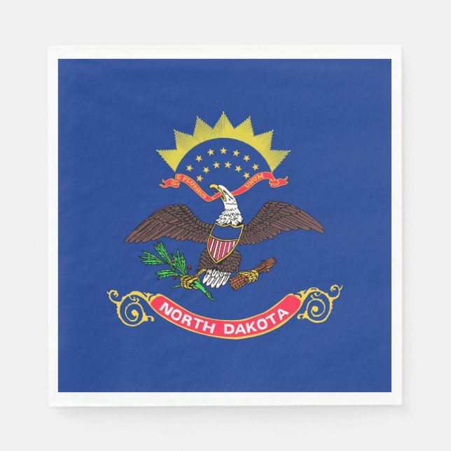 North Dakota State Flag Napkin (Front)