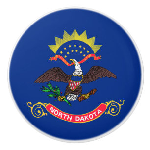 North Dakota State Flag (North Dakotan) Ceramic Knob