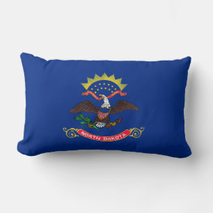 North Dakota State Flag (North Dakotan) (US State) Lumbar Cushion