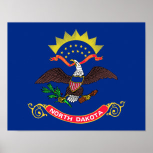 North Dakota State Flag Poster