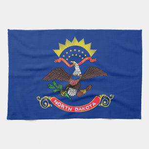 North Dakota State Flag Tea Towel