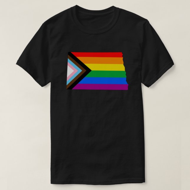 North Dakota State Pride LGBTQ Progress Pride T-Shirt (Design Front)
