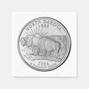 North Dakota State Quarter Napkin