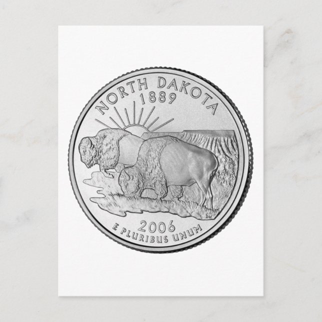North Dakota State Quarter Postcard (Front)