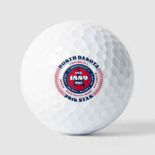 North Dakota Statehood Patriotic Gift Golf Balls