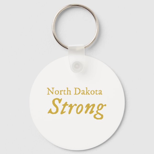 North Dakota Strong   Key Ring (Front)