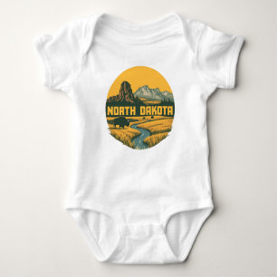 North Dakota United States of America Baby Bodysuit