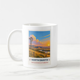 North Dakota USA – Vintage Travel Mug