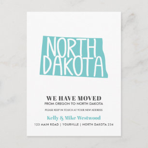 NORTH DAKOTA We've moved New address New Home Postcard