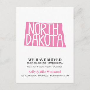 NORTH DAKOTA We've moved New address New Home   Postcard