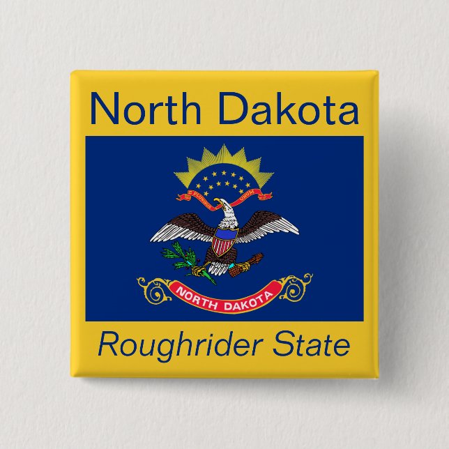 North Dakotan Flag Button (Front)