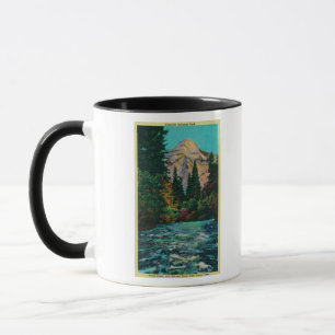 North Dome and Merced River from Happy Isles Mug