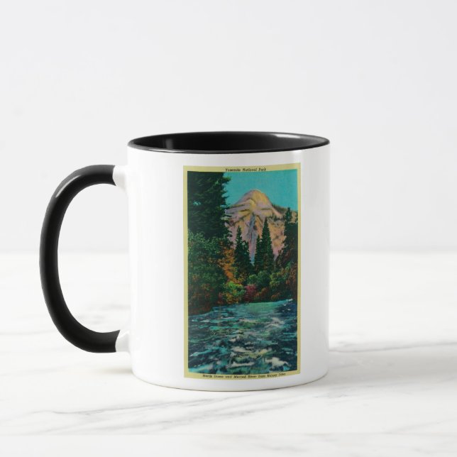 North Dome and Merced River from Happy Isles Mug (Left)