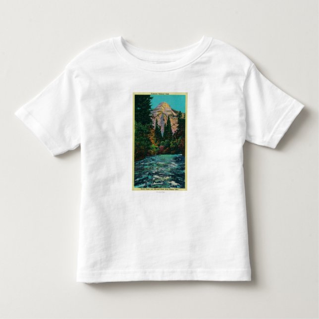 North Dome and Merced River from Happy Isles Toddler T-Shirt (Front)