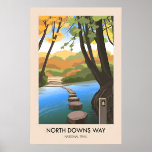 North Downs Way National Trail Travel Poster
