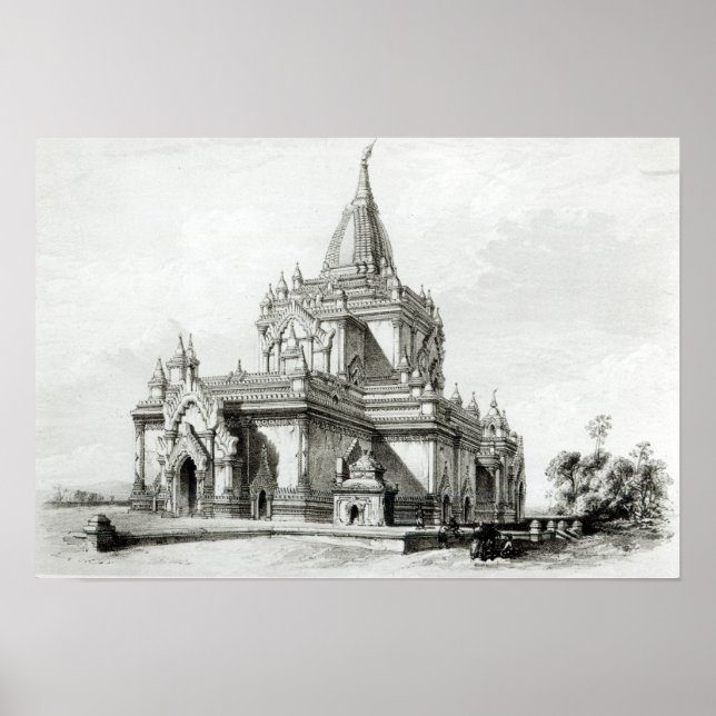 North Eastern view of Gaudapalen Temple at Pagan Poster (Front)