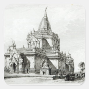 North Eastern view of Gaudapalen Temple at Pagan Square Sticker