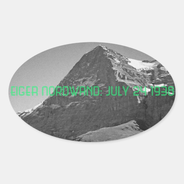 North Face Eiger Mountain Climb Oval Sticker (Front)