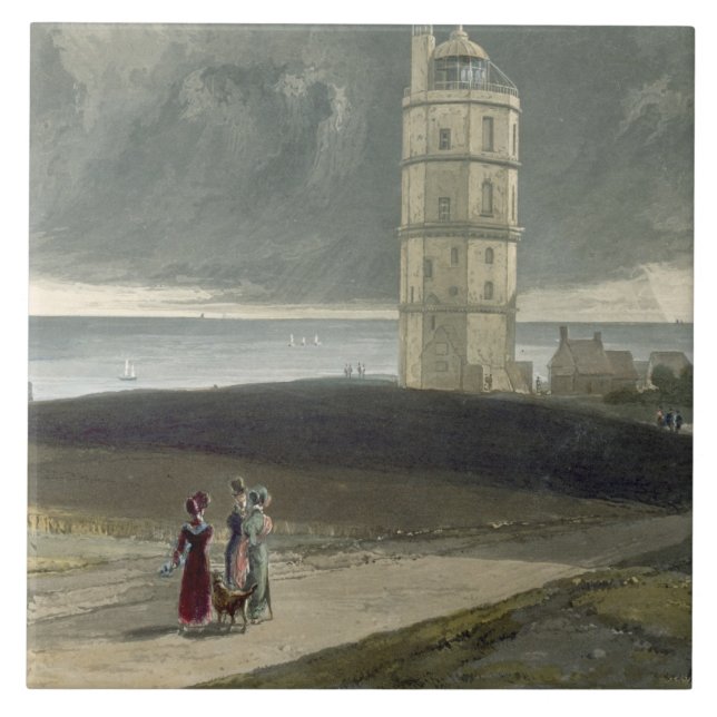 North Foreland Lighthouse, from 'A Voyage Around G Ceramic Tile (Front)