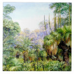 North - Forest Scene in West Australia, vintage Ceramic Tile<br><div class="desc">Forest Scene in West Australia,  botanical artwork by English artist Marianne North</div>