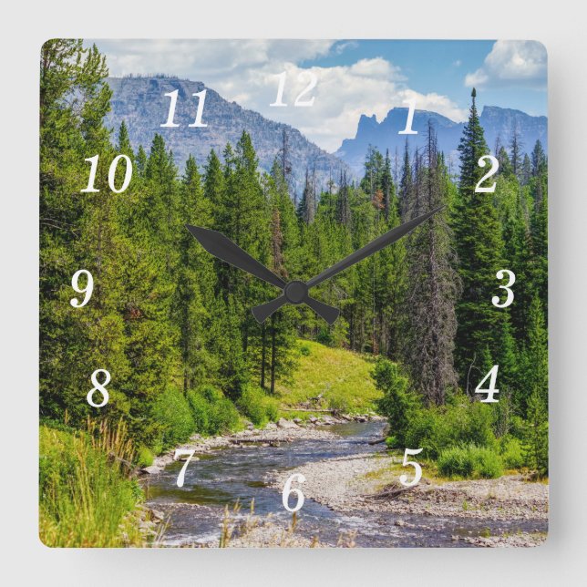 North Fork Shoshone River Wall Clock (Front)