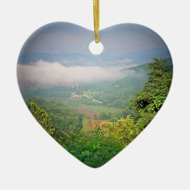 North Georgia Mountains, USA Ceramic Ornament (Front)
