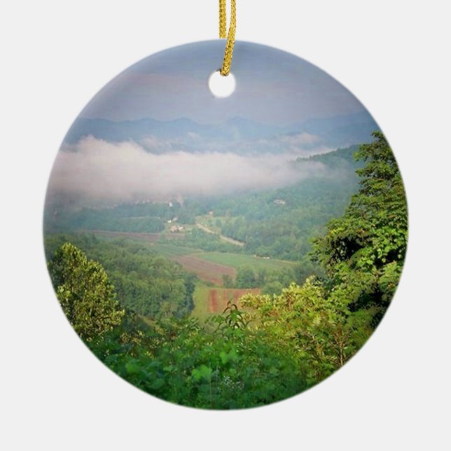 North Georgia Mountains, USA Ceramic Ornament (Front)
