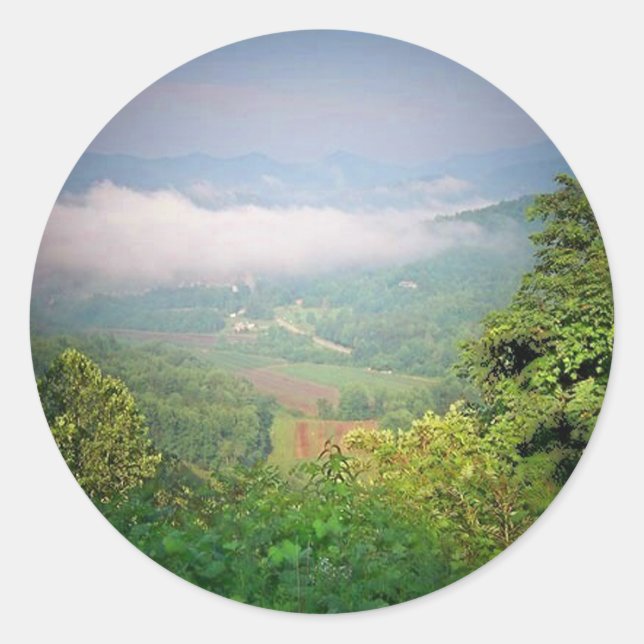 North Georgia Mountains, USA Classic Round Sticker (Front)