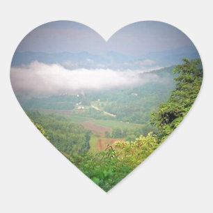 North Georgia Mountains, USA Heart Sticker