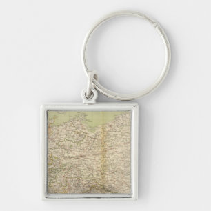 North Germany Atlas Map Key Ring