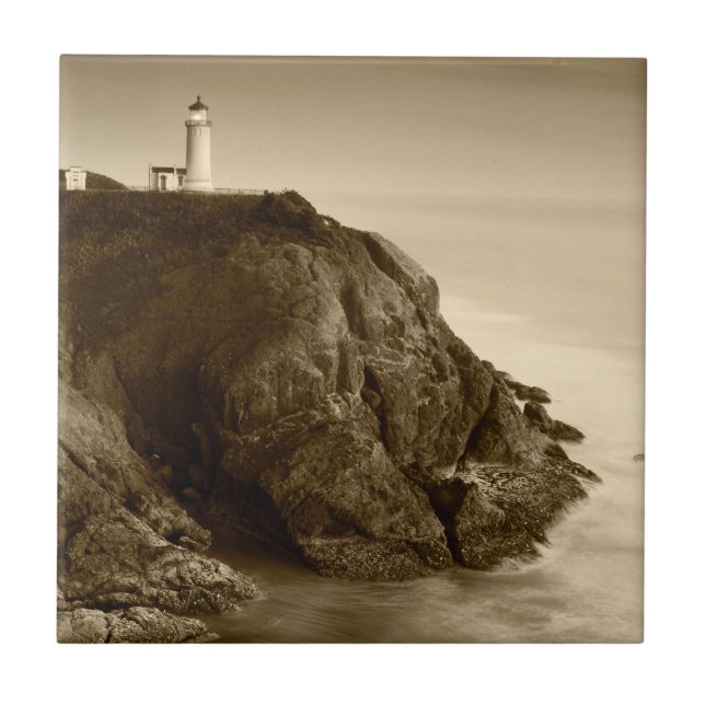 North Head Lighthouse | Fort Canby State Park, WA Tile (Front)