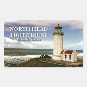 North Head Lighthouse, Washington Rectangular Sticker