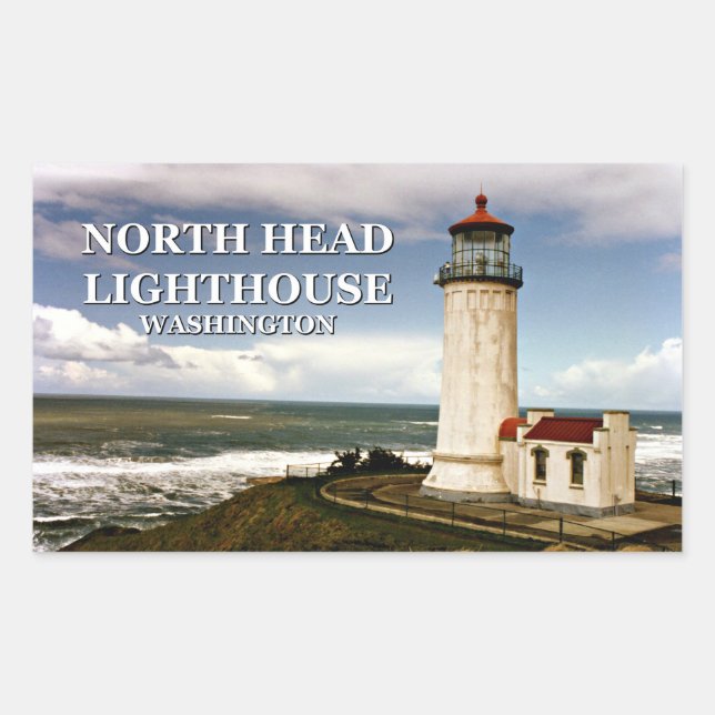 North Head Lighthouse, Washington Rectangular Sticker (Front)