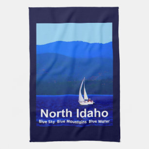 North Idaho Blue Tea Towel