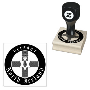 North Ireland, Belfast, Irish Ulster Flag Rubber Stamp