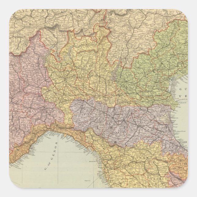 North Italy 2 Square Sticker (Front)
