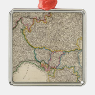 North Italy with Sardinia Metal Tree Decoration